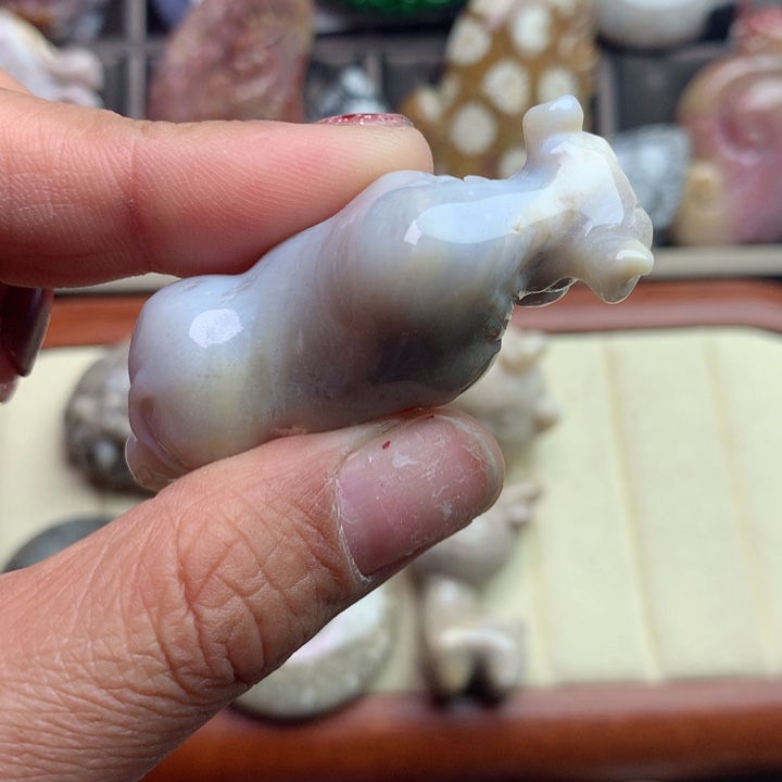 硅化珊瑚（珊瑚玉）颈饰未镶嵌