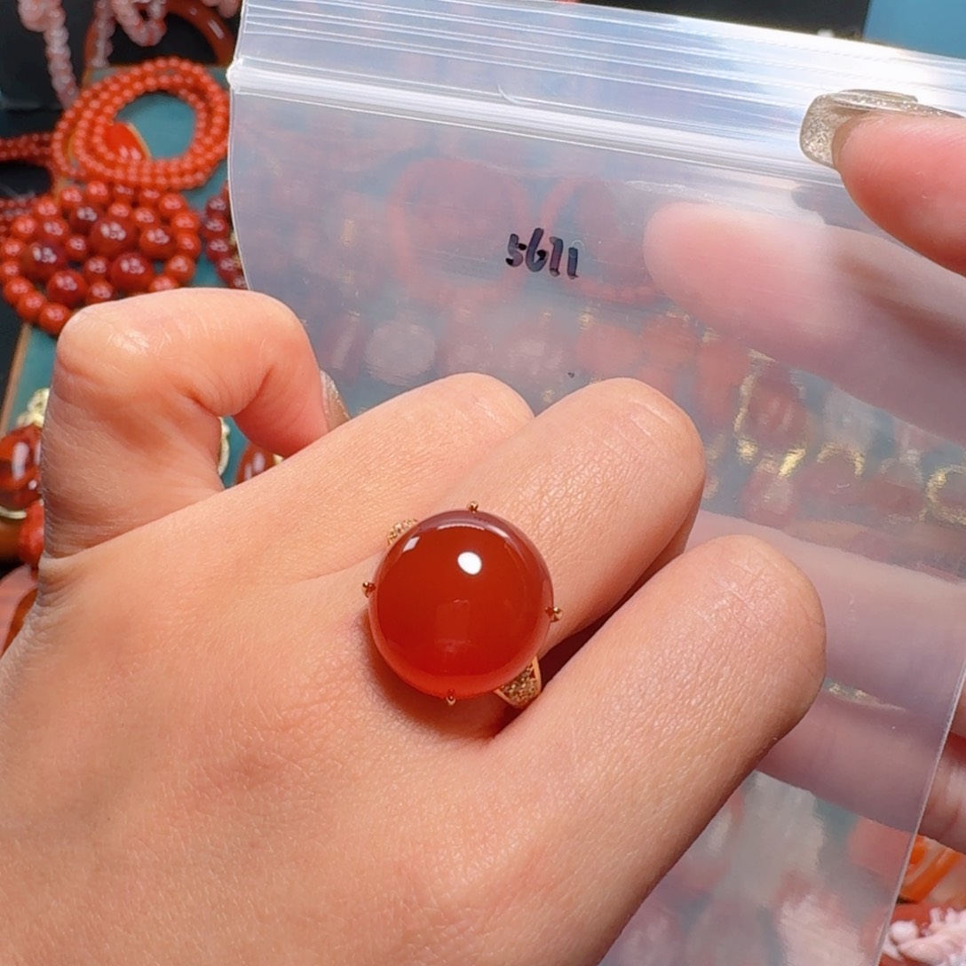 南红玛瑙南红银S925镶嵌