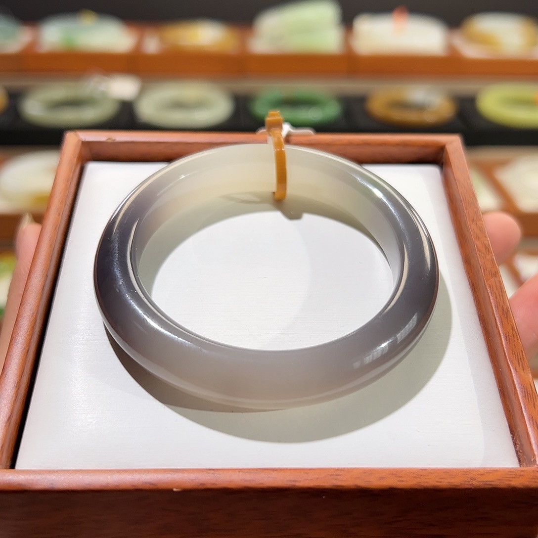 和田玉手镯未镶嵌冰紫翠三色