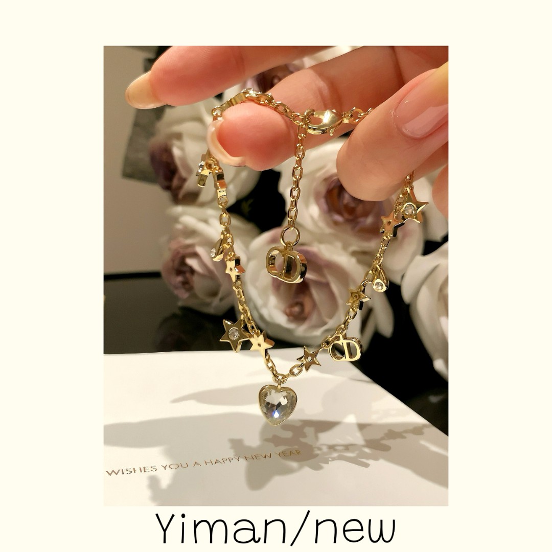 铜合金合成锆石手链 轻奢微镶爱心星星水滴手链MZ3310