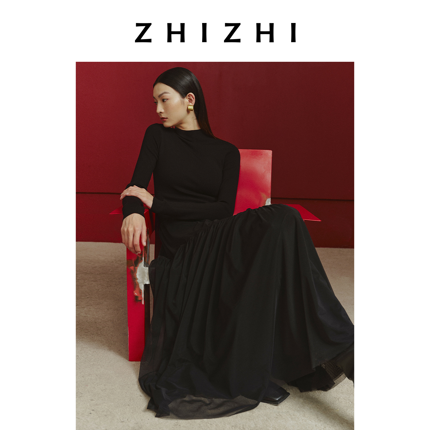 致知 定西蕃 连衣裙气质新款长袖连衣裙ZZ2FSKLL068