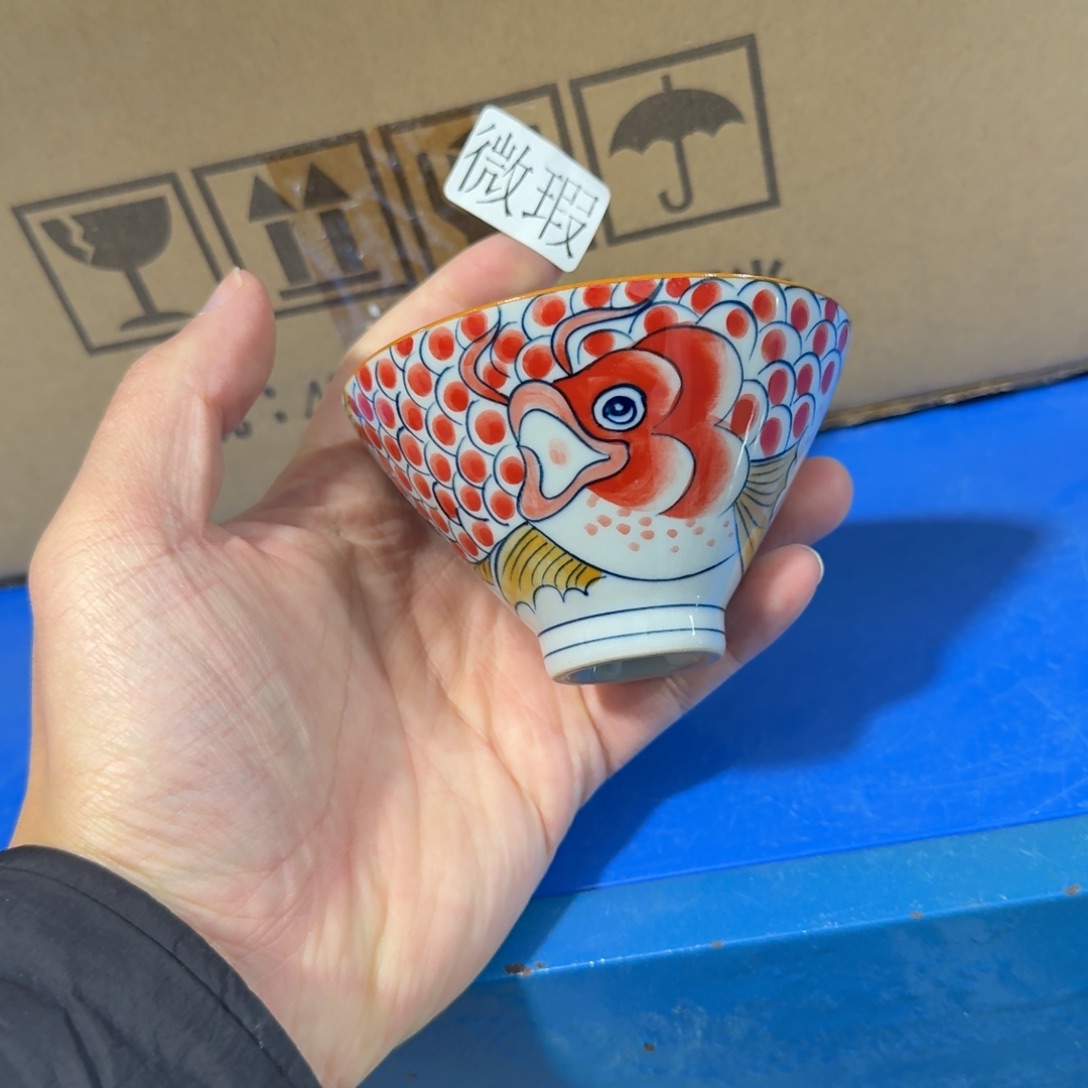釉下手绘茶具微瑕