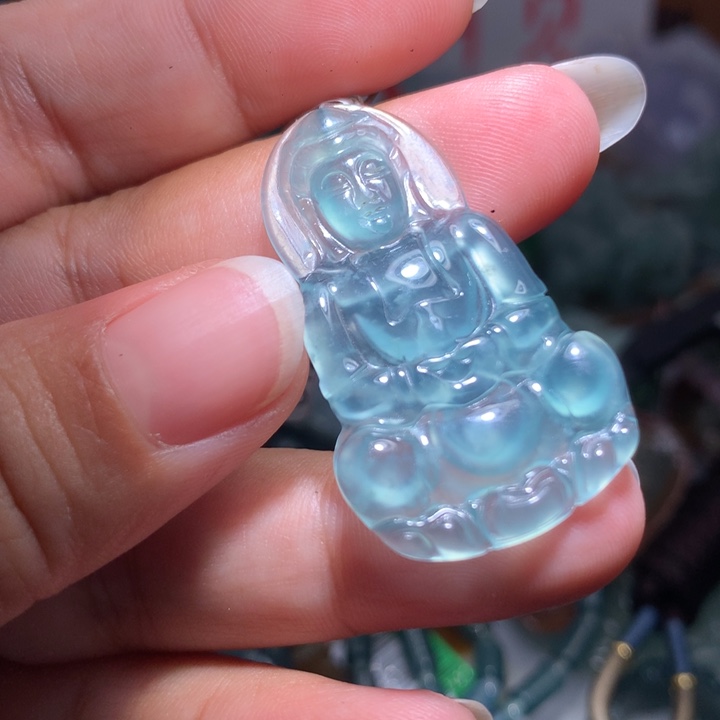 翡翠颈饰未镶嵌保真天然A货翡翠