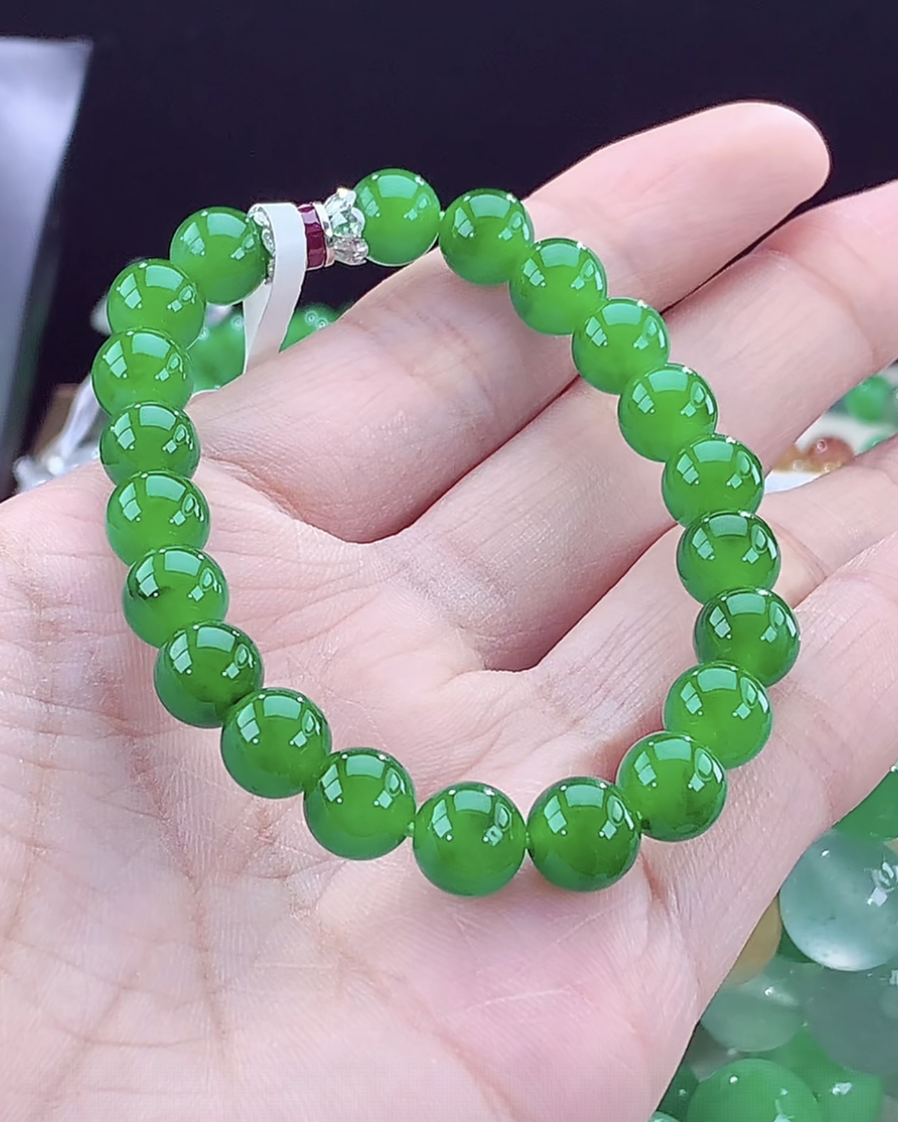 色标级｜有种有色老坑老种高品质缅甸天然翡翠A货高冰辣阳绿手链