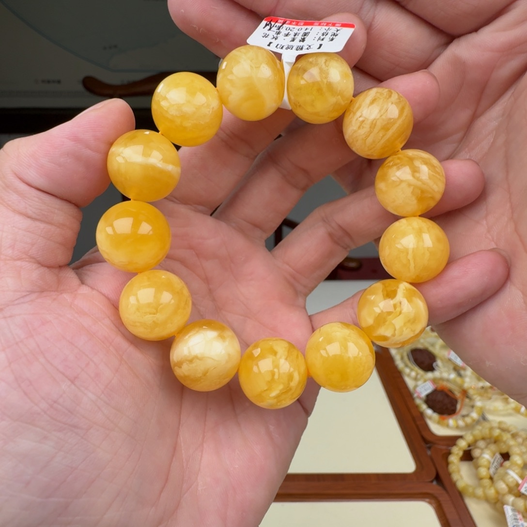 蜜蜡未镶嵌裸石蜜蜡手串