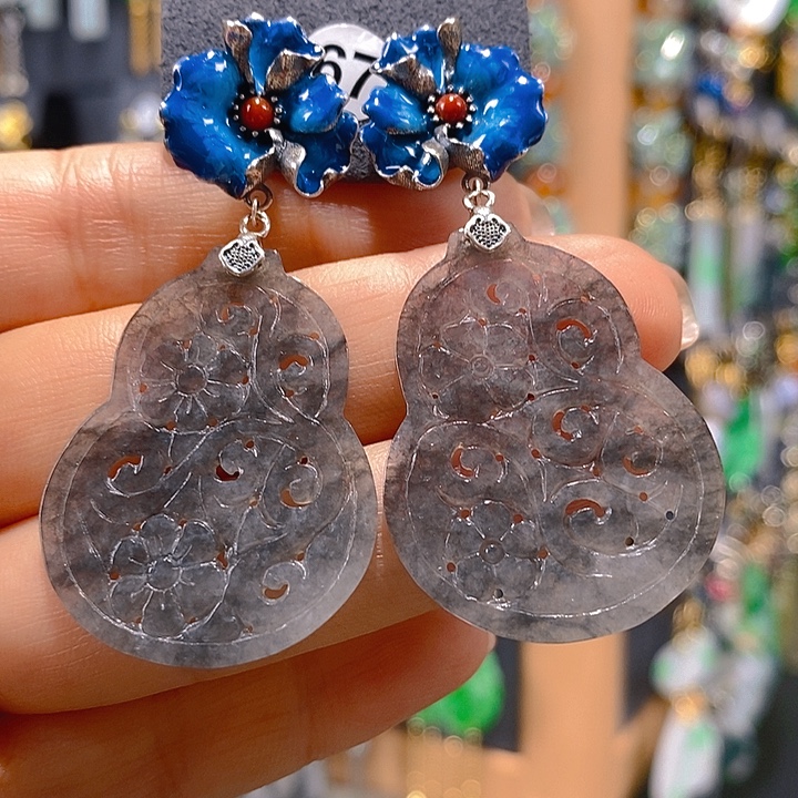 翡翠未镶嵌耳饰翡翠