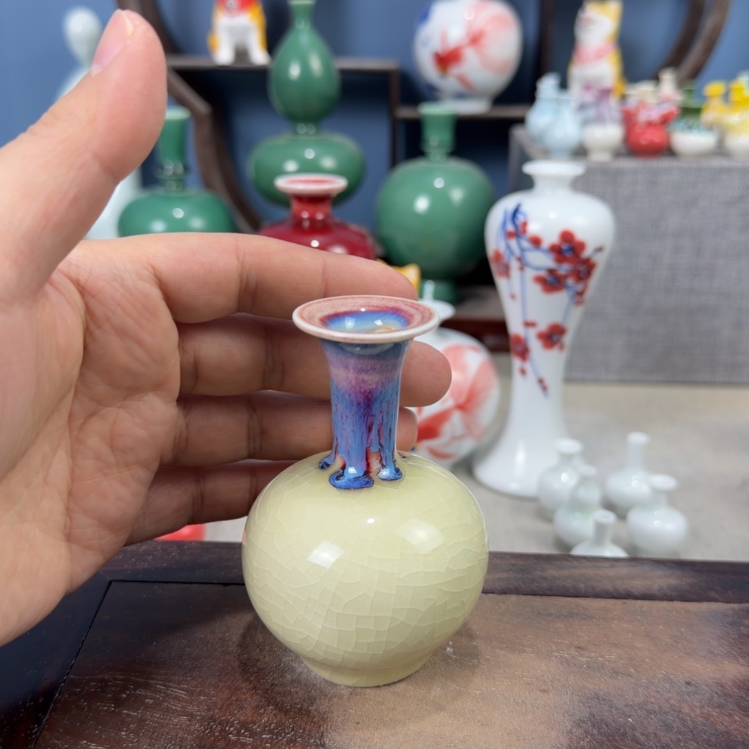 陶瓷手工小花器摆件
