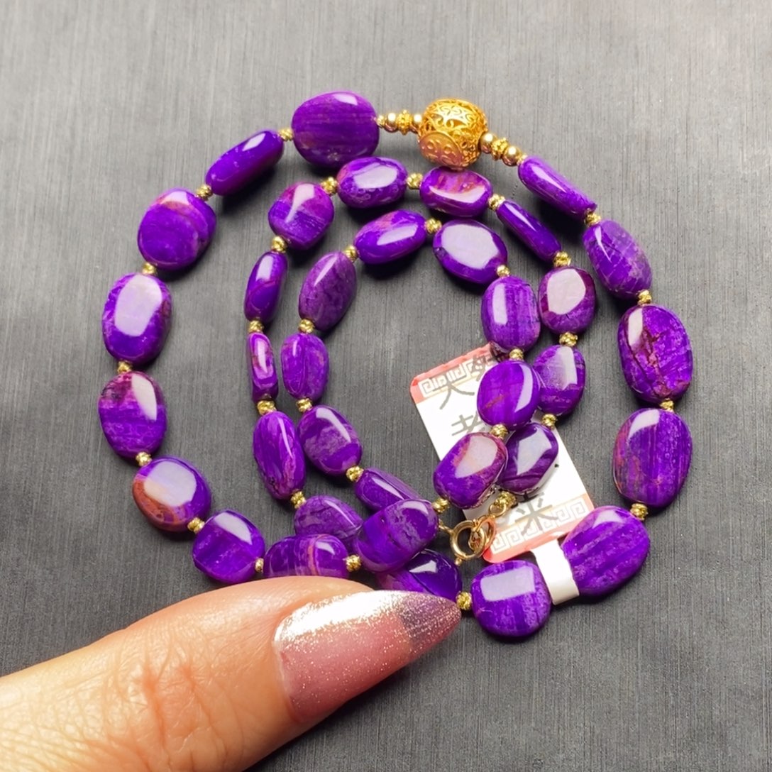 苏纪石（舒俱来）18K金镶嵌项链