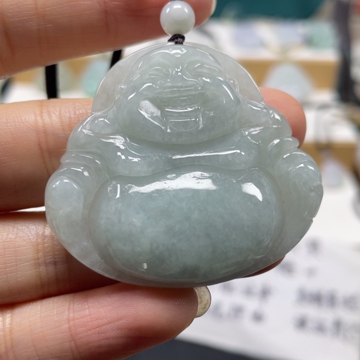 翡翠未镶嵌颈饰天然翡翠佛公9号