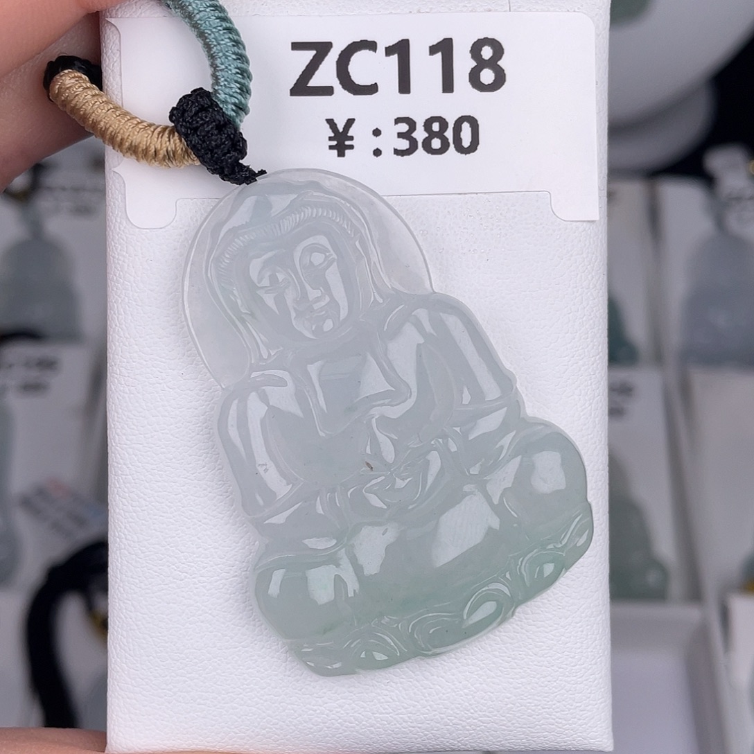 翡翠未镶嵌颈饰zc118