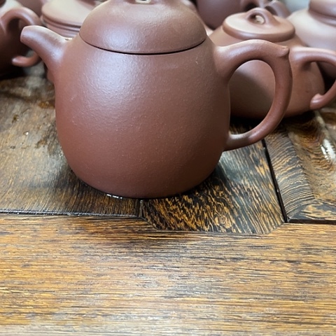 紫砂茶壶秦权老紫泥330c c