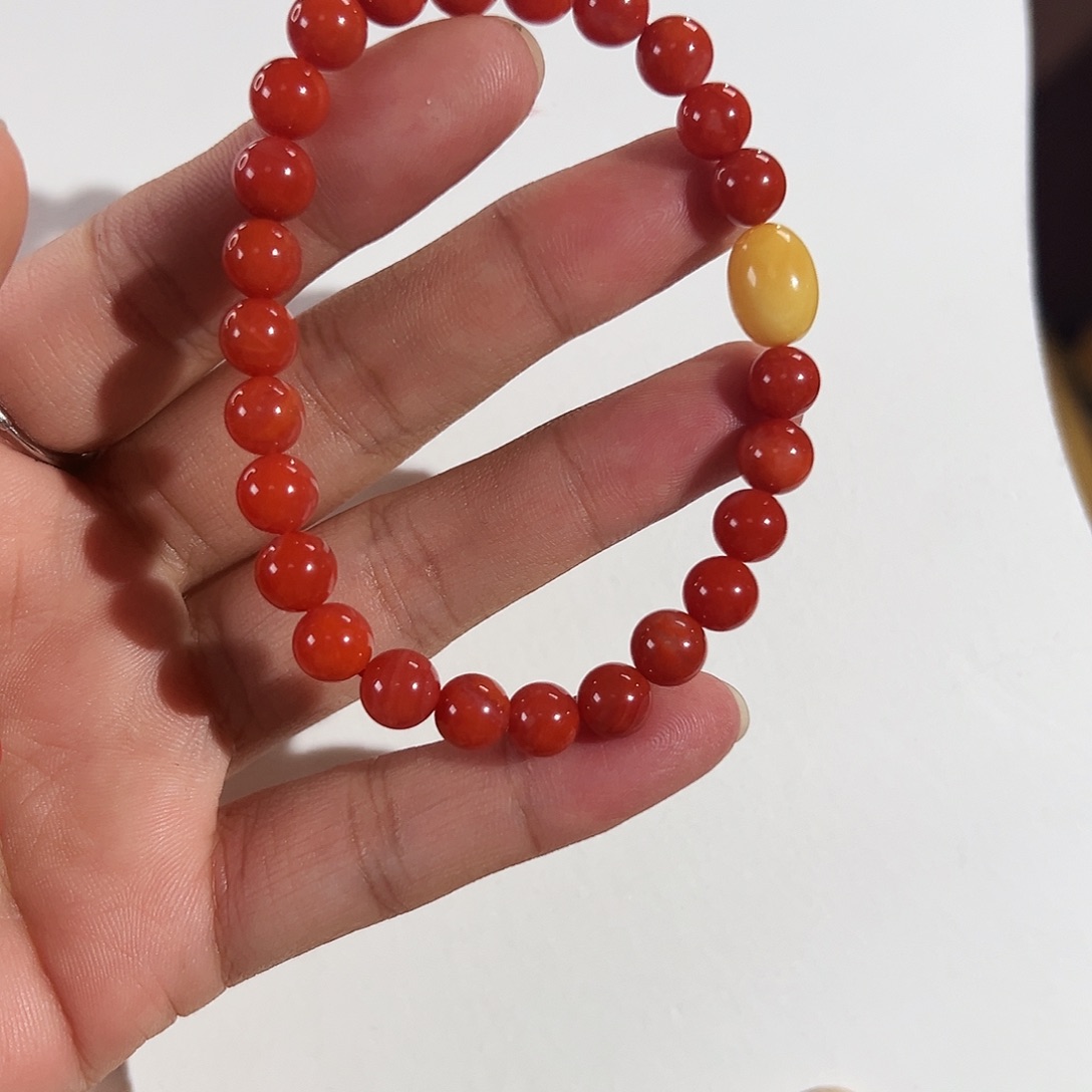 南红玛瑙手链未镶嵌
