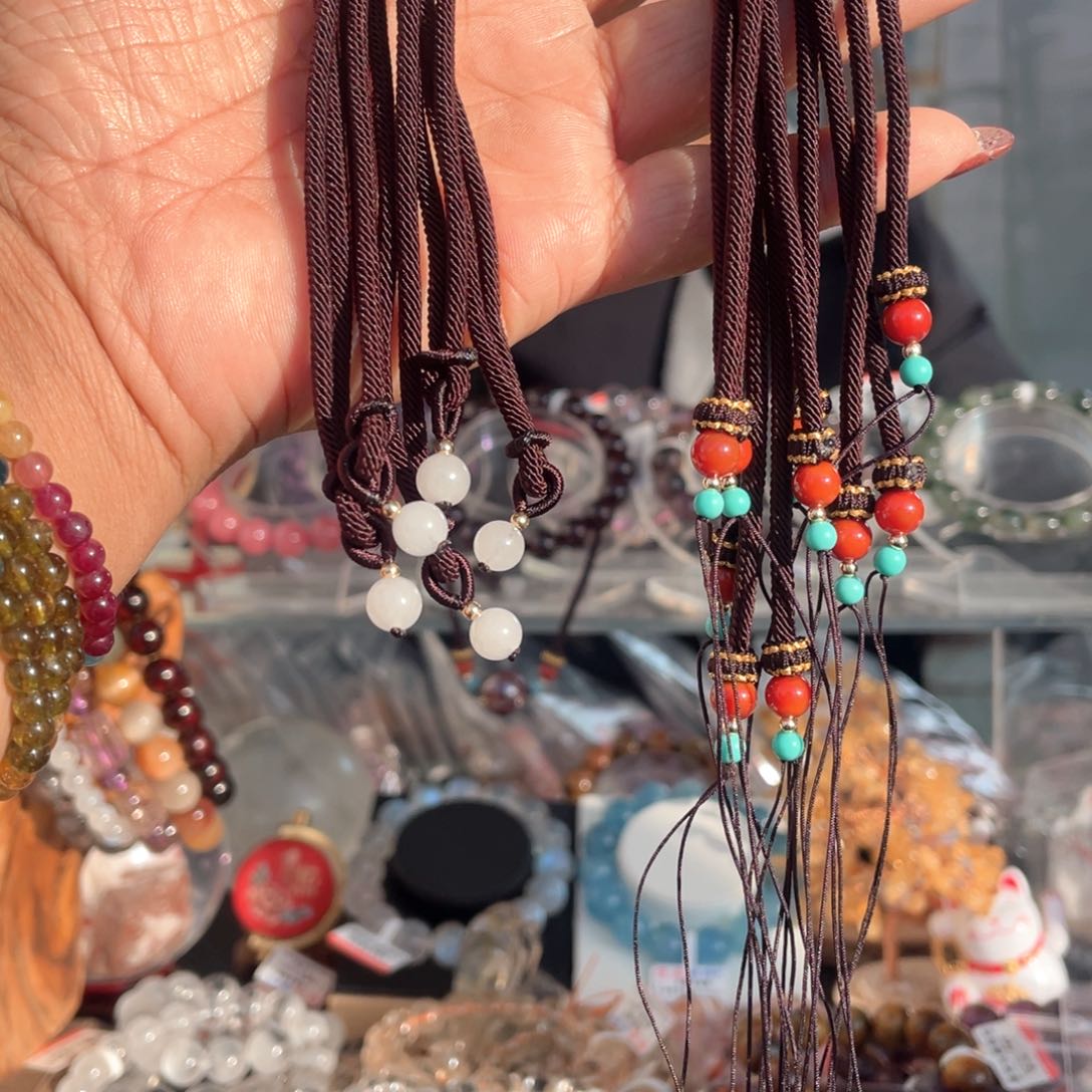 水晶手串未镶嵌项链编织绳一条多样性发其一