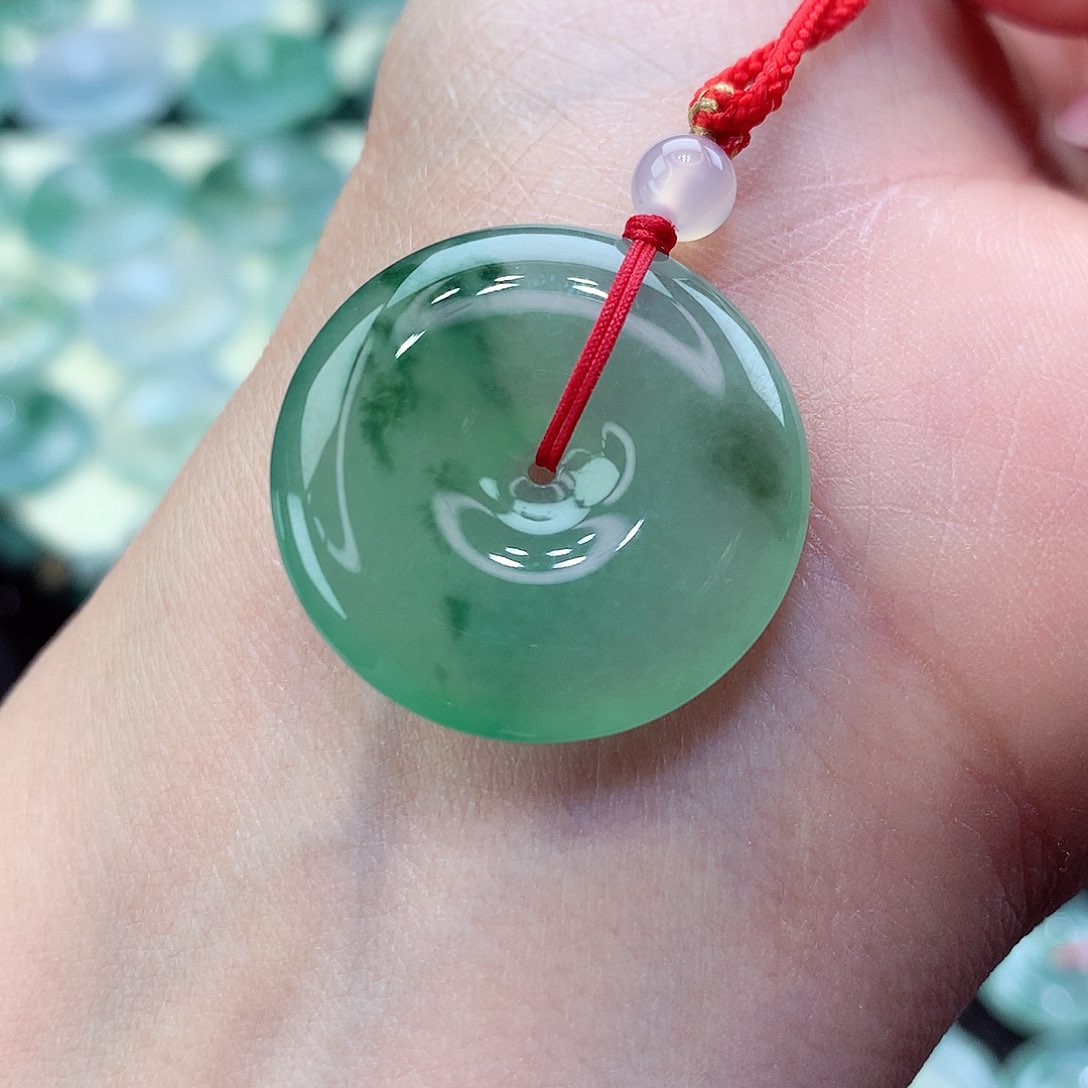 翡翠颈饰未镶嵌30尺寸25.6-5.1