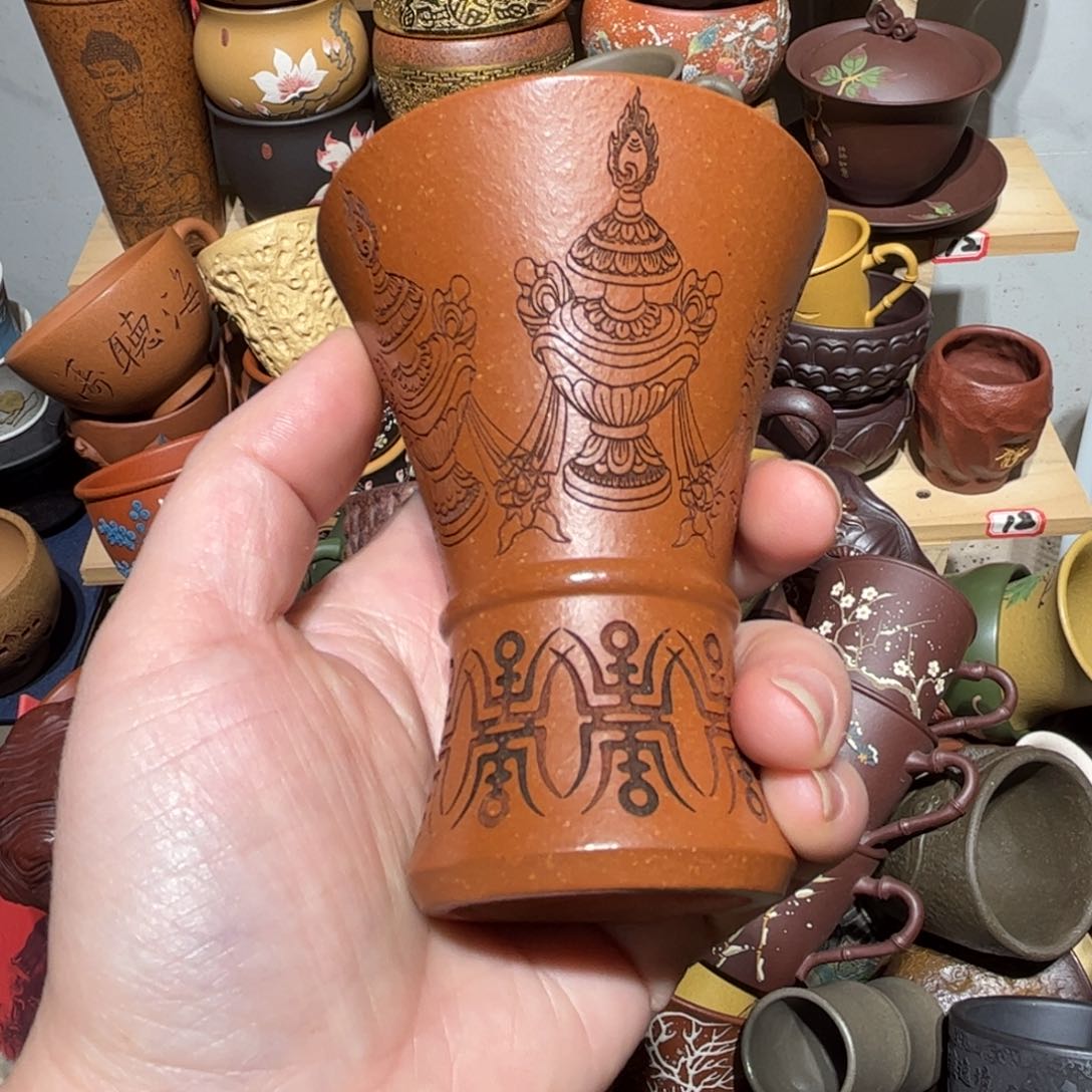 紫砂茶杯宜兴紫砂主人杯