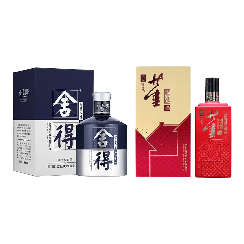【ZB】董酒家宴董香54度500ml+舍得米兰时装周纪念版浓香52度500ml