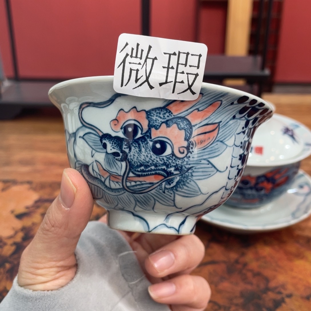 微瑕釉下彩纯手绘