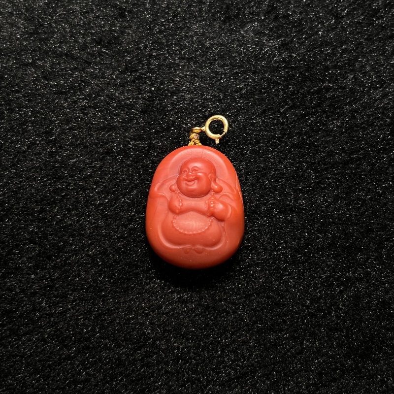 景景严选~S925南红弥勒佛吊坠约18*22mm