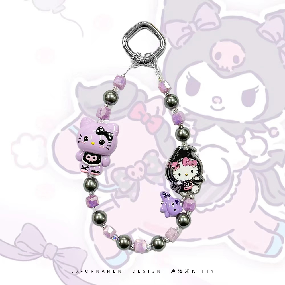 【库洛米kitty】粉丝灯牌专享JX饰品明盒手机链女款手工diy手机链