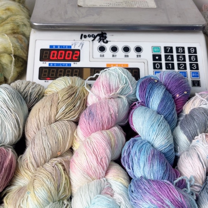 羊毛亮片手染37号花包