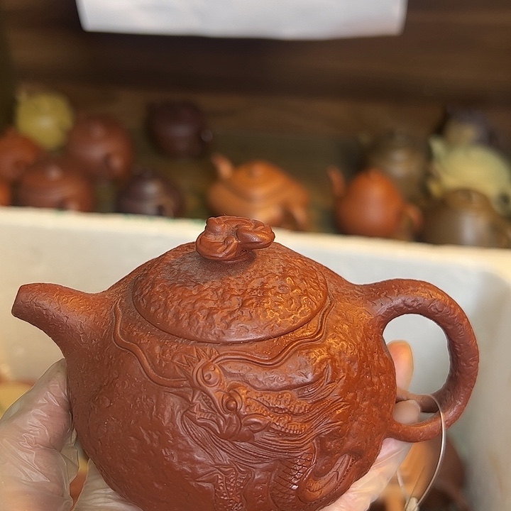 紫砂茶壶宜兴紫砂壶朱泥200