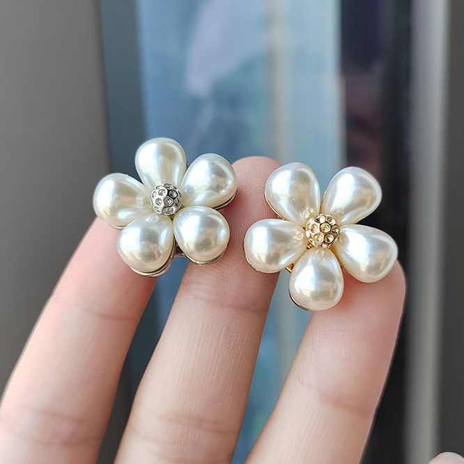 铜合金胸针 合金胸针季阿玛施新颖珍珠胸针扣衬衫小领针领扣配饰