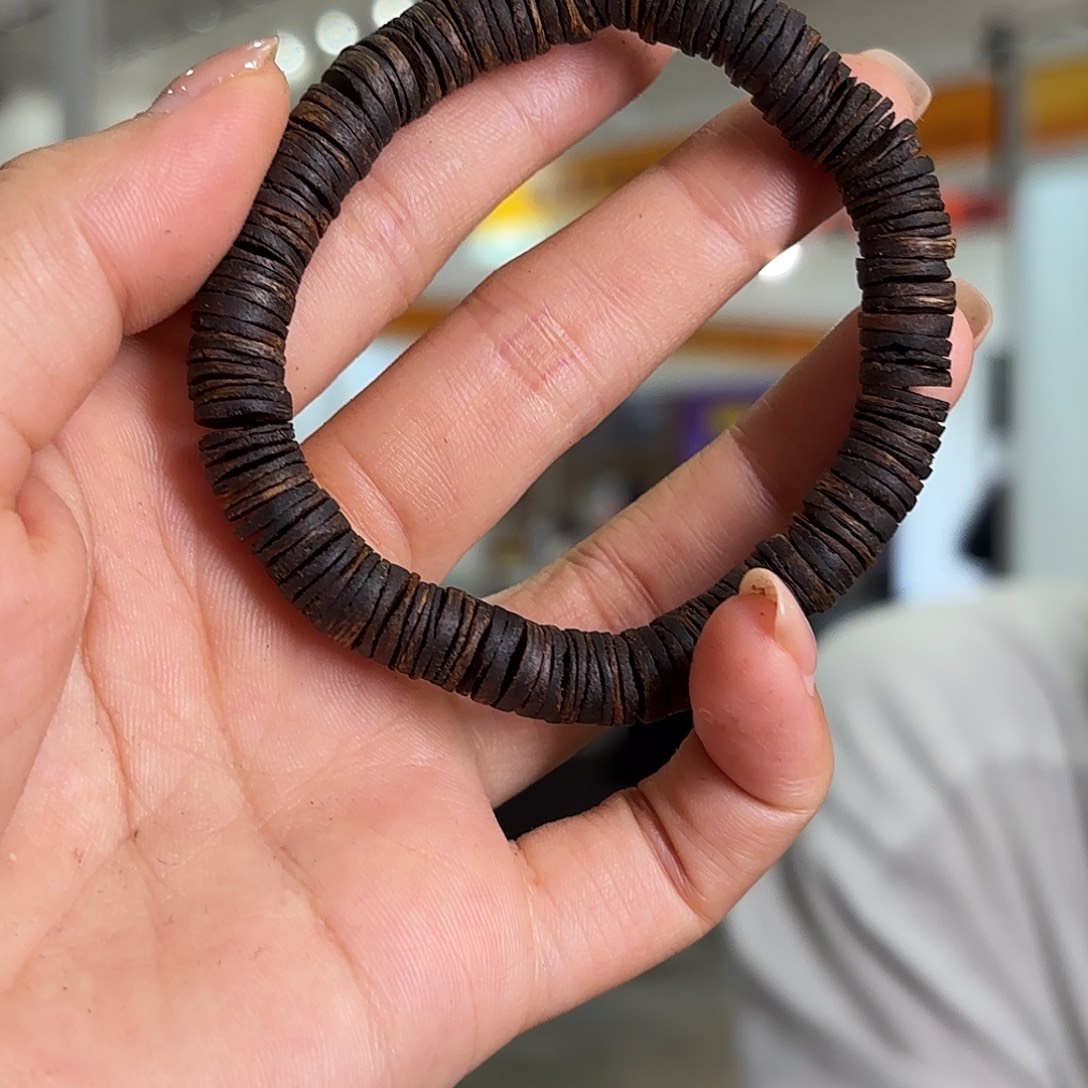 手串沉香奇楠沉香紫琪08沉水片片珠