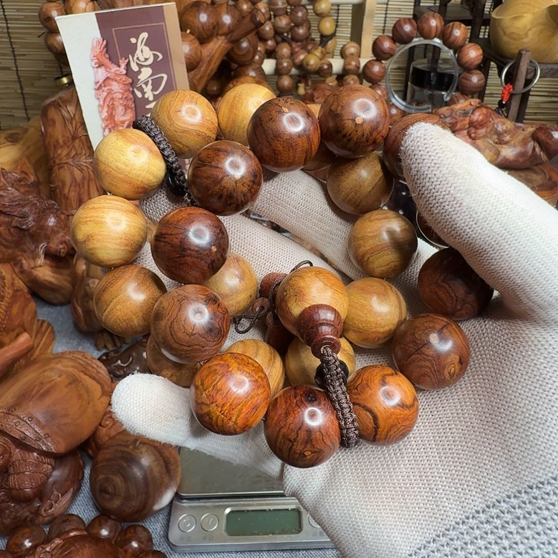 我***忆黄花梨/降香黄檀海黃手串2.0两串