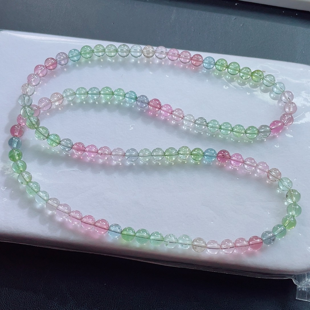 未镶嵌手链碧玺6.3mm左右