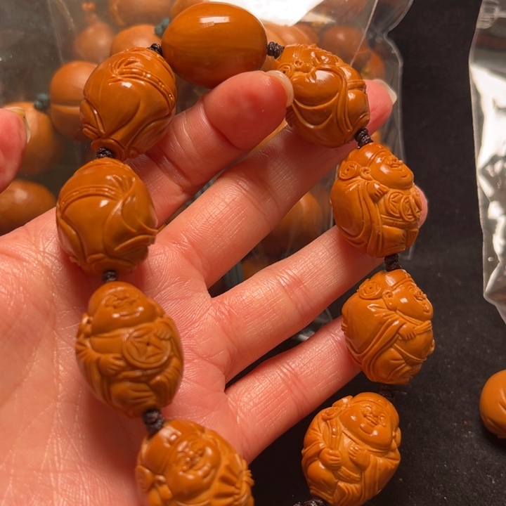 双***兜手串橄榄核财神20