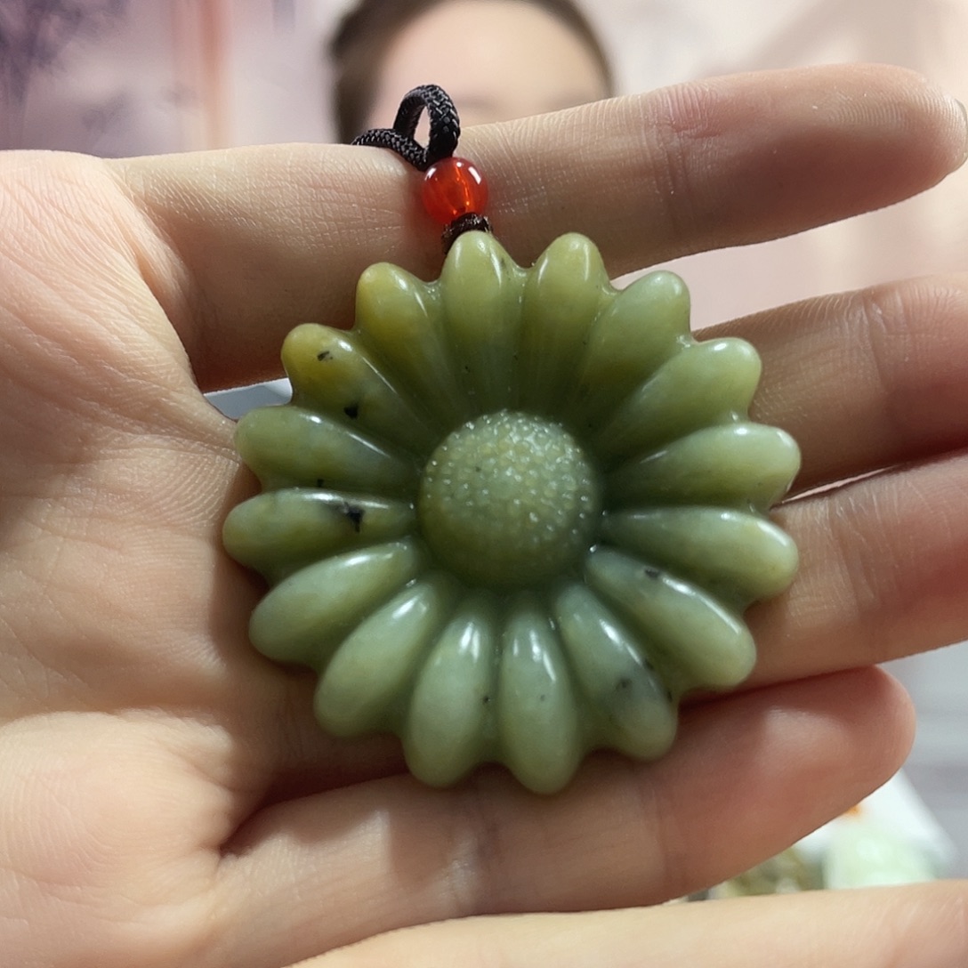 蛇纹石玉未镶嵌吊坠(赠链)