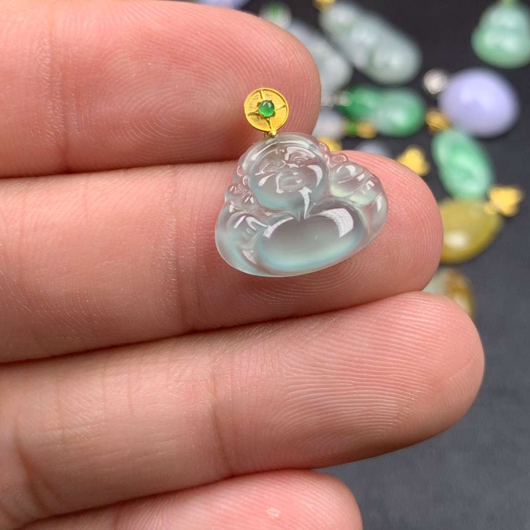 【闪购商品】颈饰18K金镶嵌翡翠翡翠