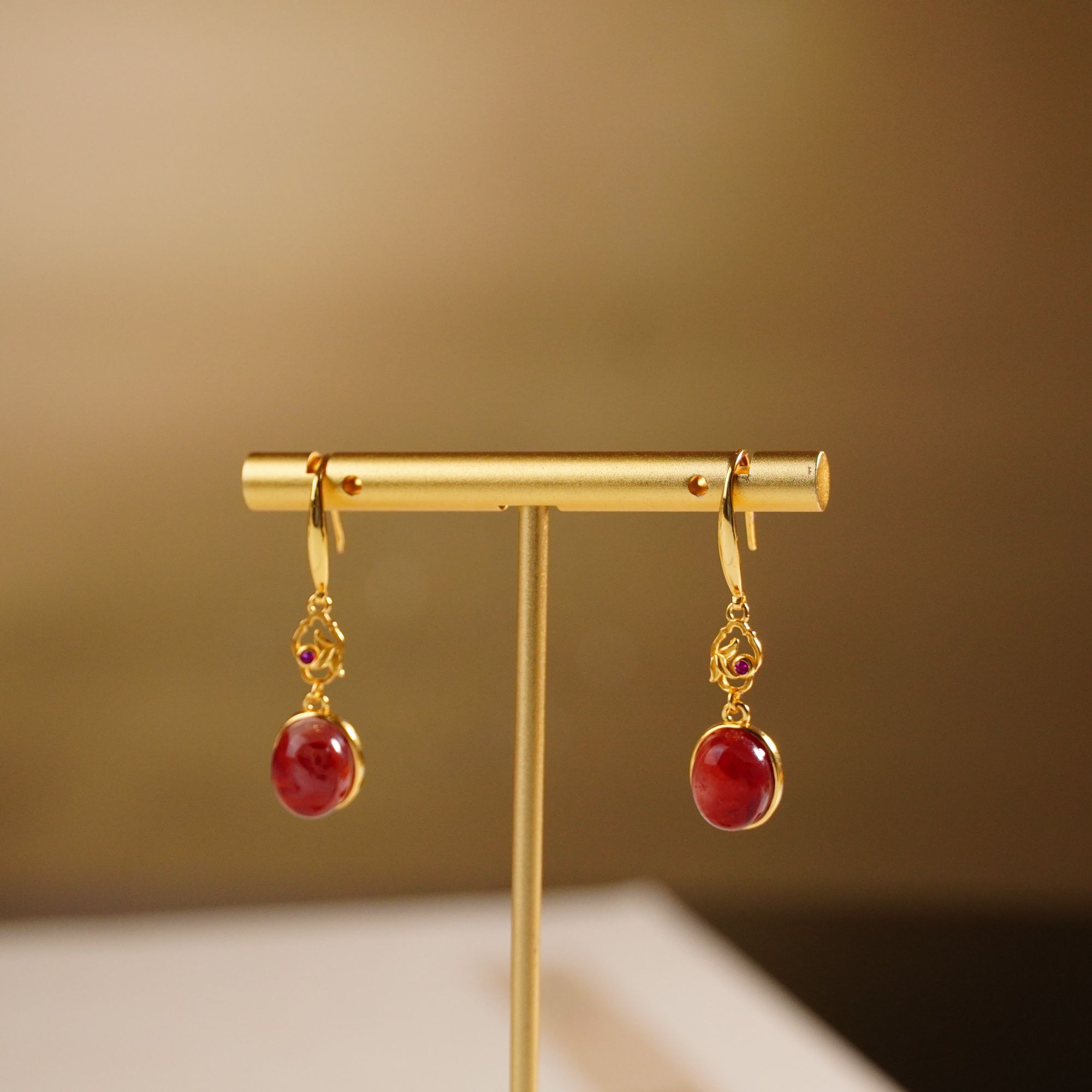 【不二】南红S925银设计款耳坠（多样性发）