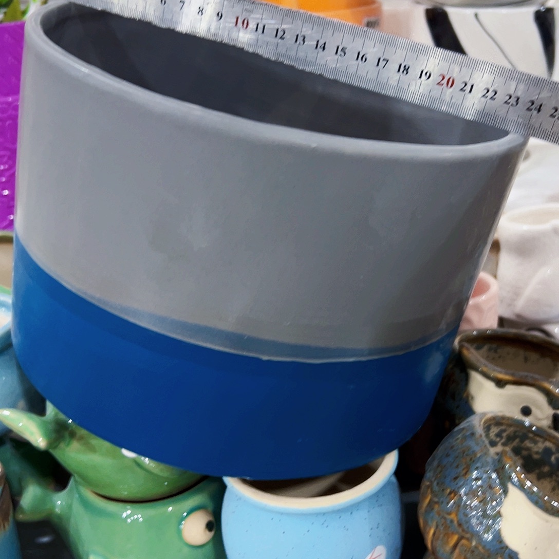 有孔，外贸尾单陶瓷花盆凑单10米包邮