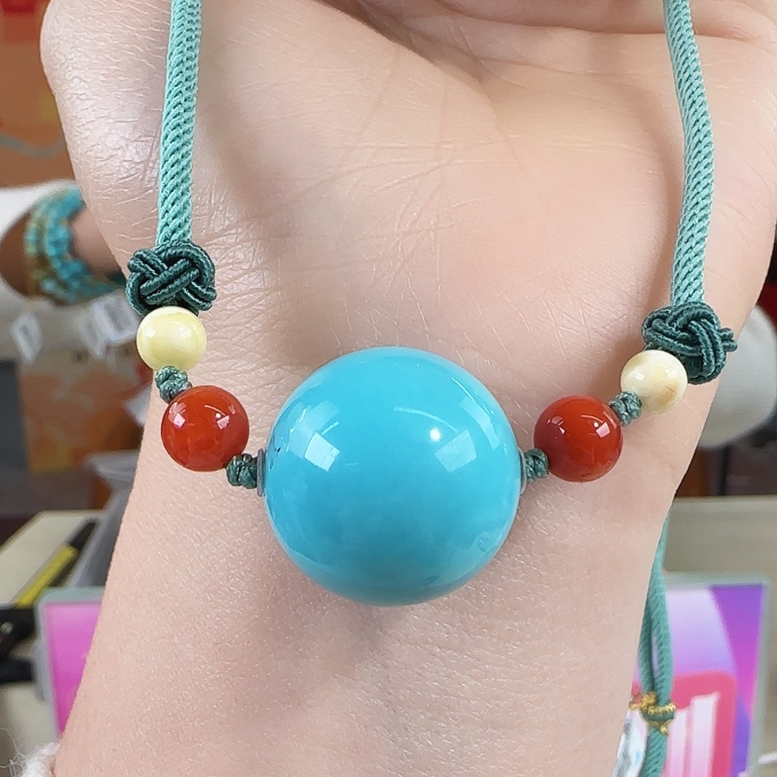 绿松石未镶嵌珠宝奇石18mm+