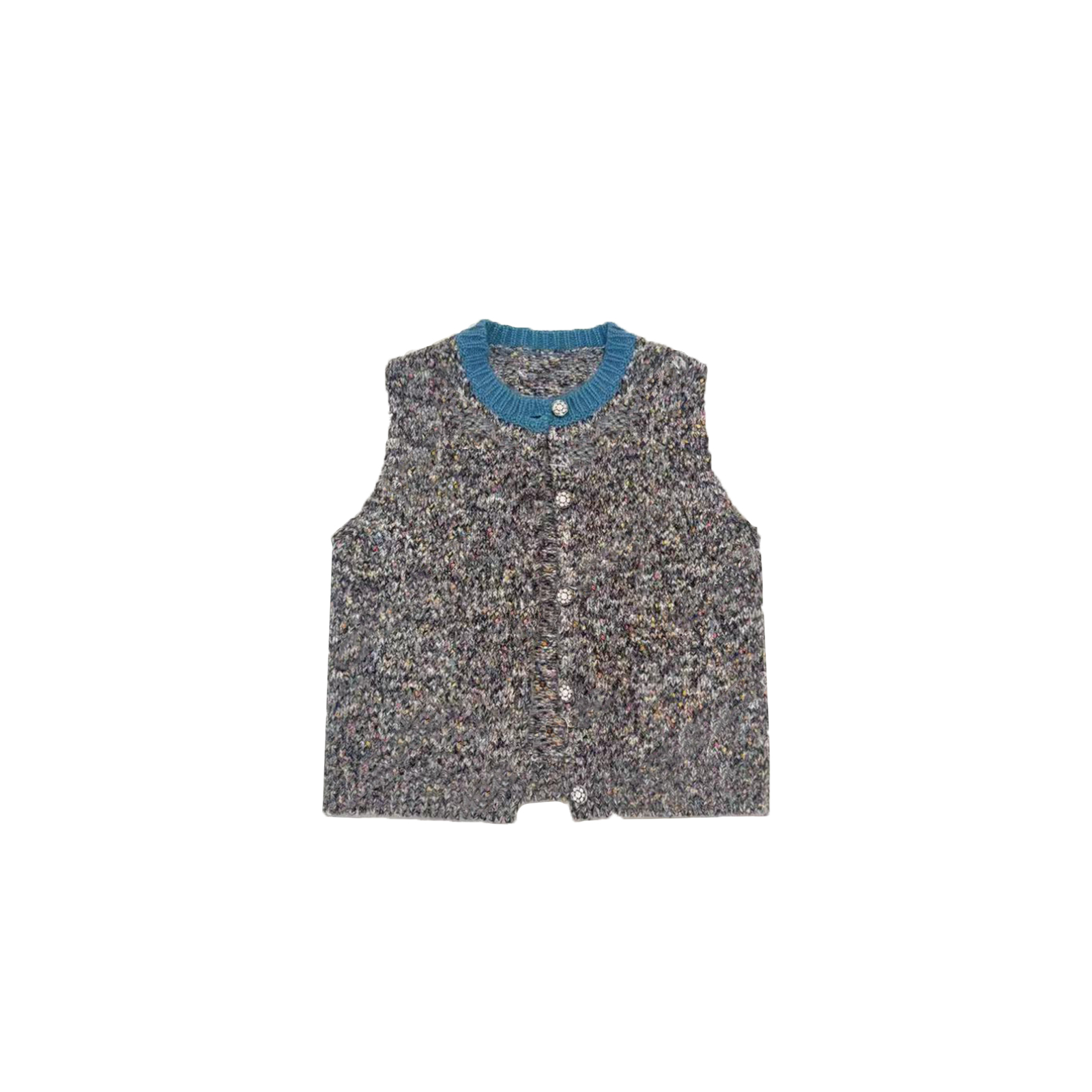 //【DDAAN丹姐】基础亲肤花纱彩豆豆糖果缤纷羊毛马甲LO091