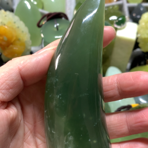 蛇纹石玉未镶嵌手把件