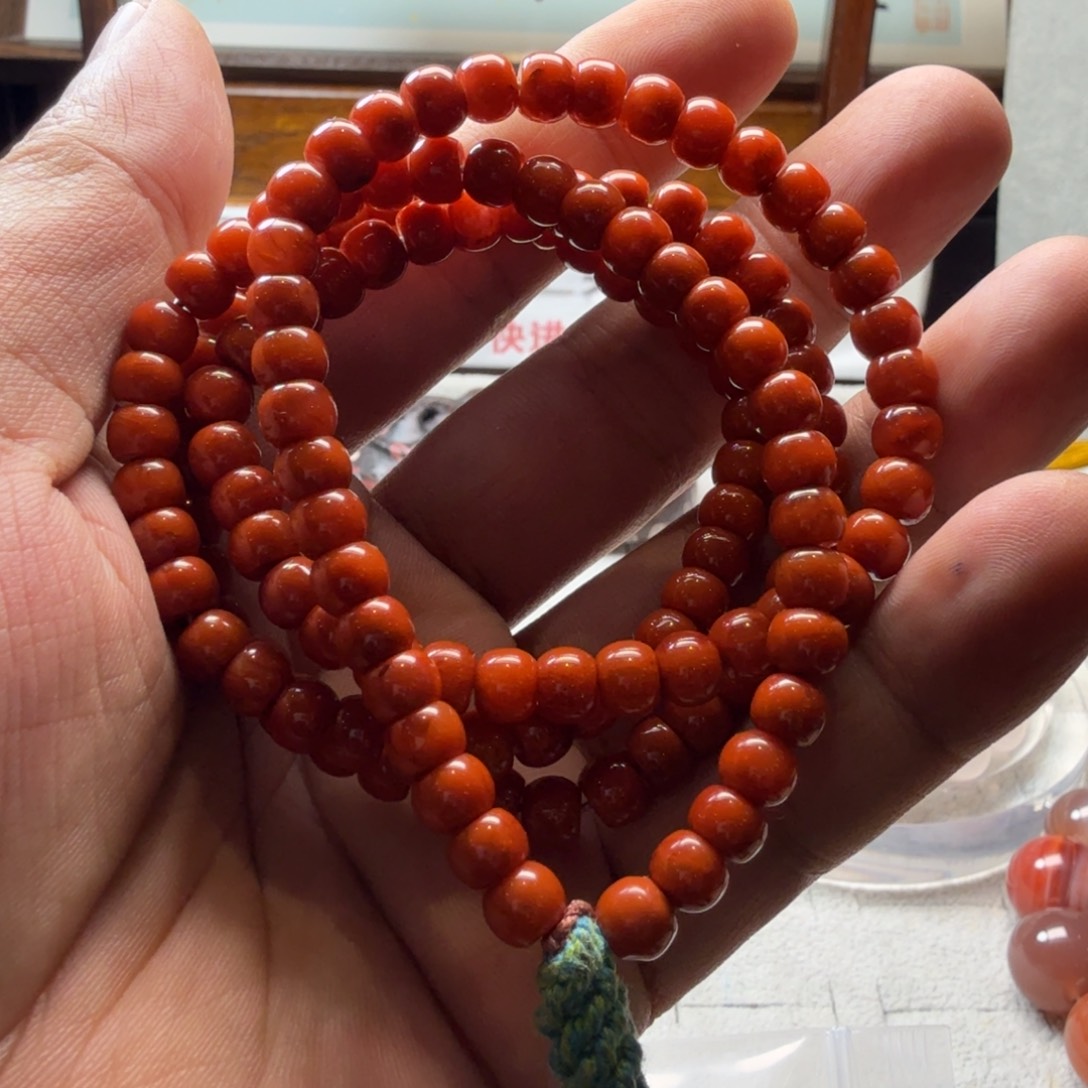 南红玛瑙合金手链