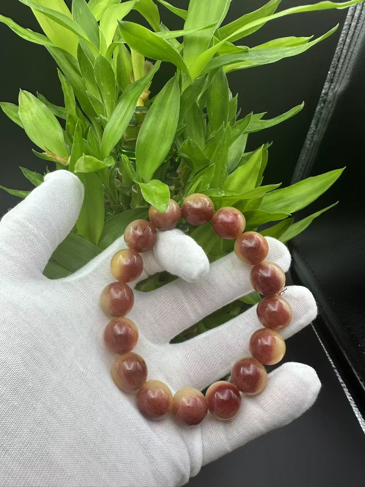 特色手工艺粉驼单圈手串