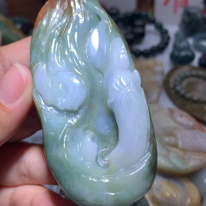 翡翠未镶嵌颈饰保真天然A货翡翠