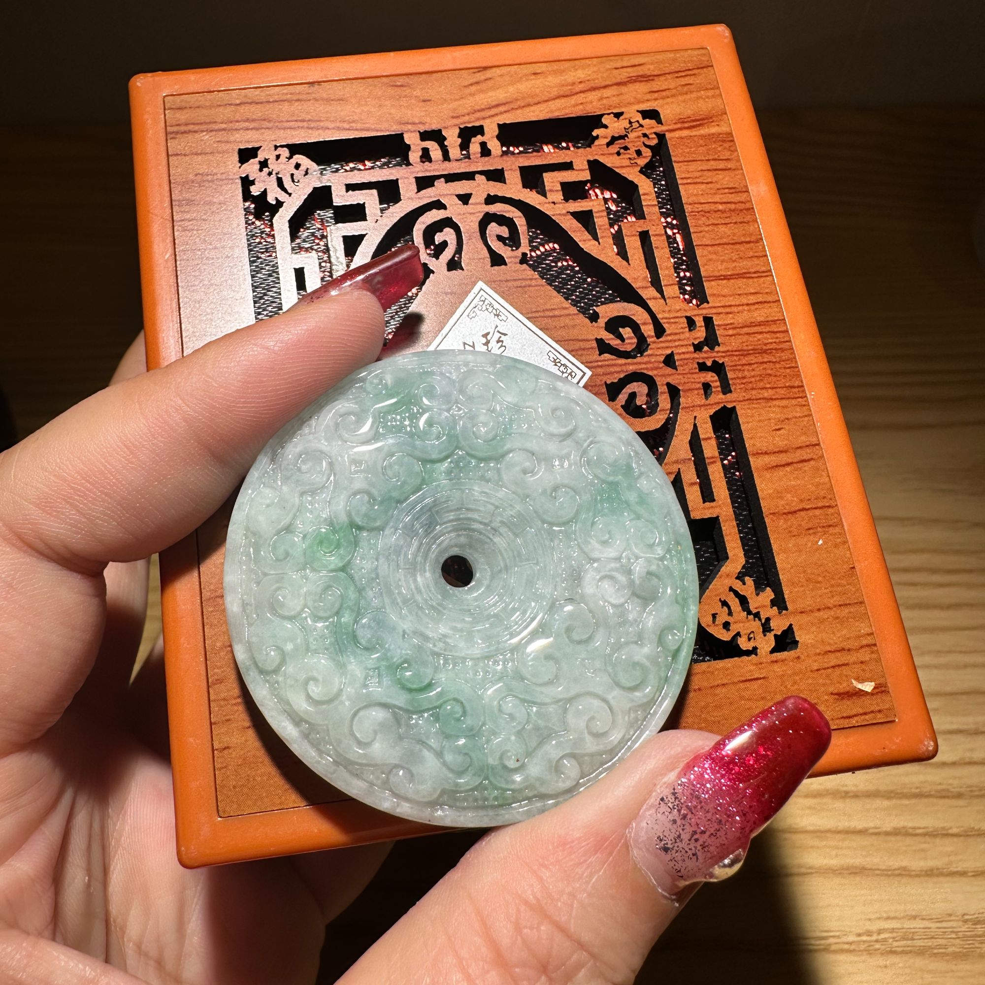 DT025-天然A货翡翠-仿古平安扣