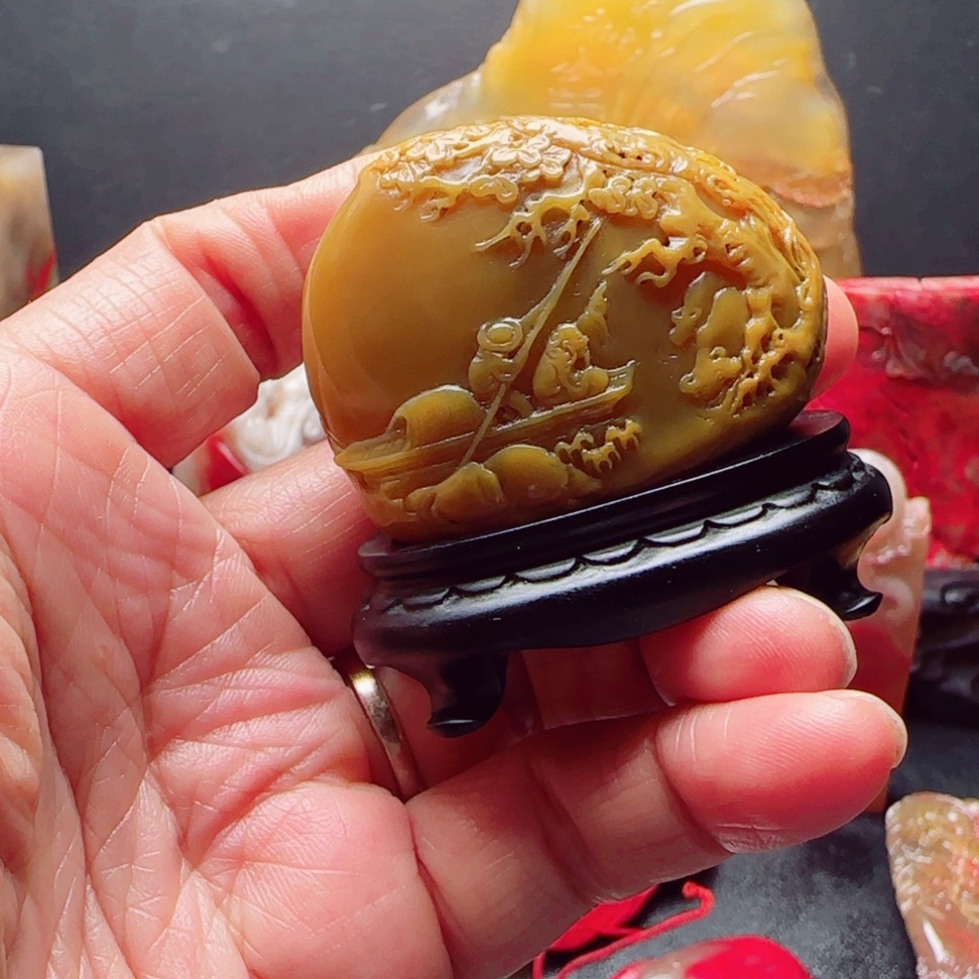 昌化石田黄石小摆