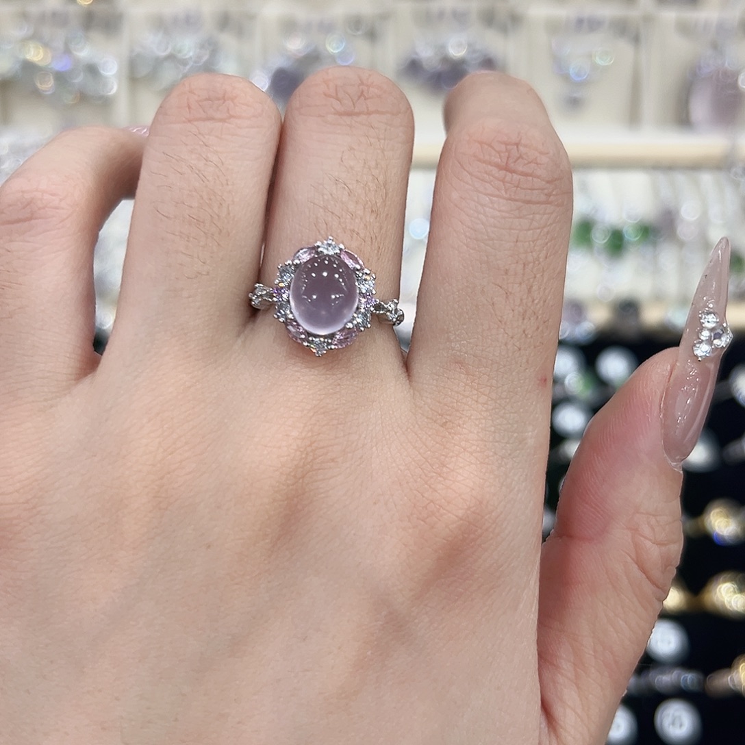 萤石银S925镶嵌戒指