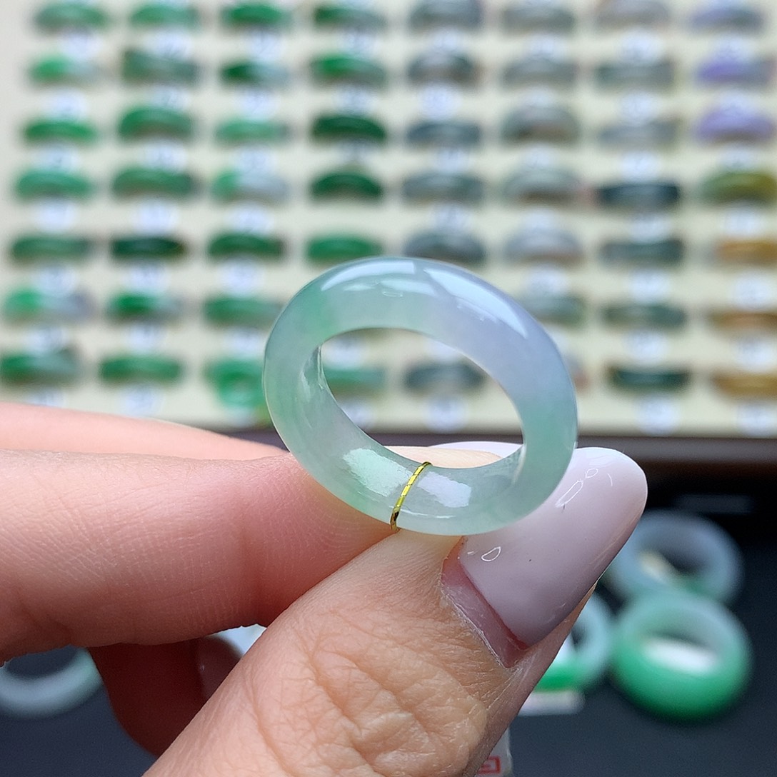 翡翠未镶嵌戒圈港15