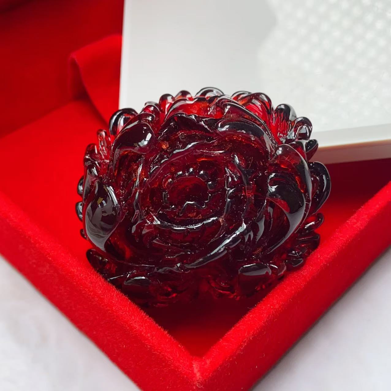 B53血魄牡丹花吊坠