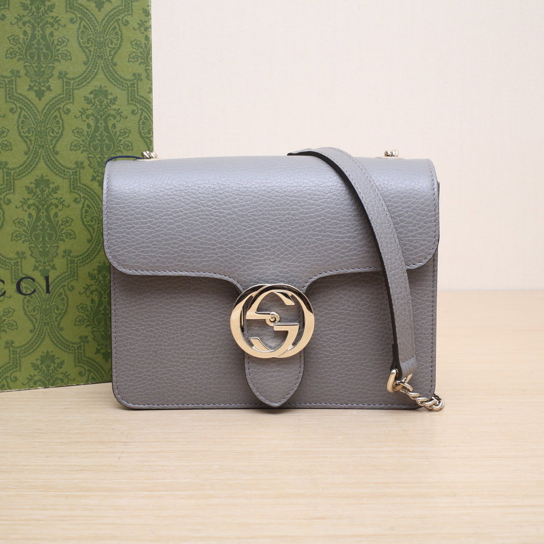 99新 GUCCI/古驰 【娇】Interlock 风琴包 小号 401169