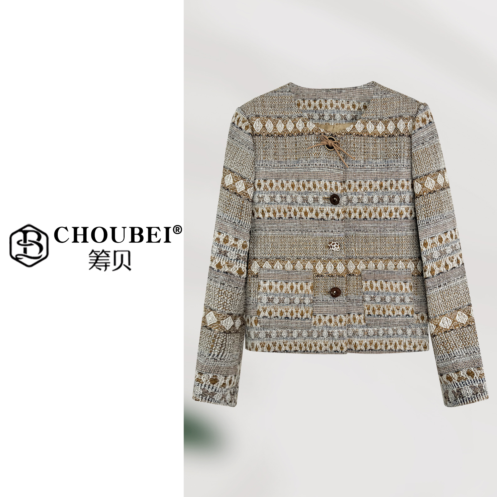 筹贝-【小香外套】高品质女士波嬉风复古民族风上衣外套5589