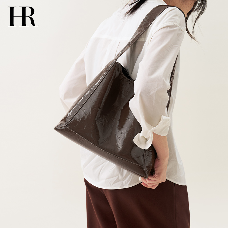 HR赫莲娜女包2025新款大容量托特包手抓纹时尚单肩包