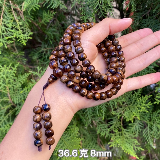 【小伊琥珀】36.6克老油根老型珠108
