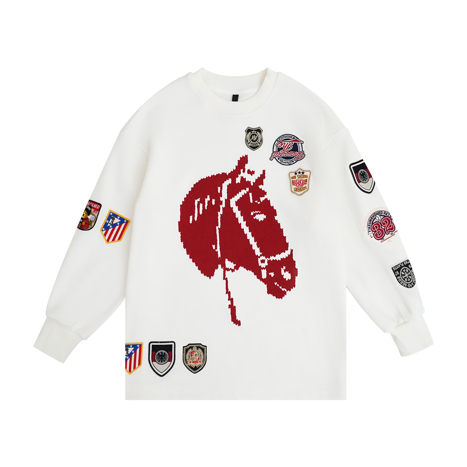 【上新】GG潮牌秋冬时尚休闲简约潮流百搭显瘦长款圆领卫衣-161016